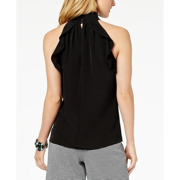 Rachel Zoe Womens Ruffled Mock Neck Sleeveless Top Size L - Picture 2 of 2